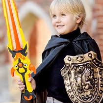 Child Luminous Treasure Sword Toy Baby Sjian Sword Girl Subnetting Red Knife Sword Swing Stall Boy Flash Bat Projection
