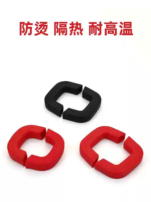 Thick anti-hot pot earrings silicone insulation cast iron steamed wok soup pot double ear handle pot cover clip gloves