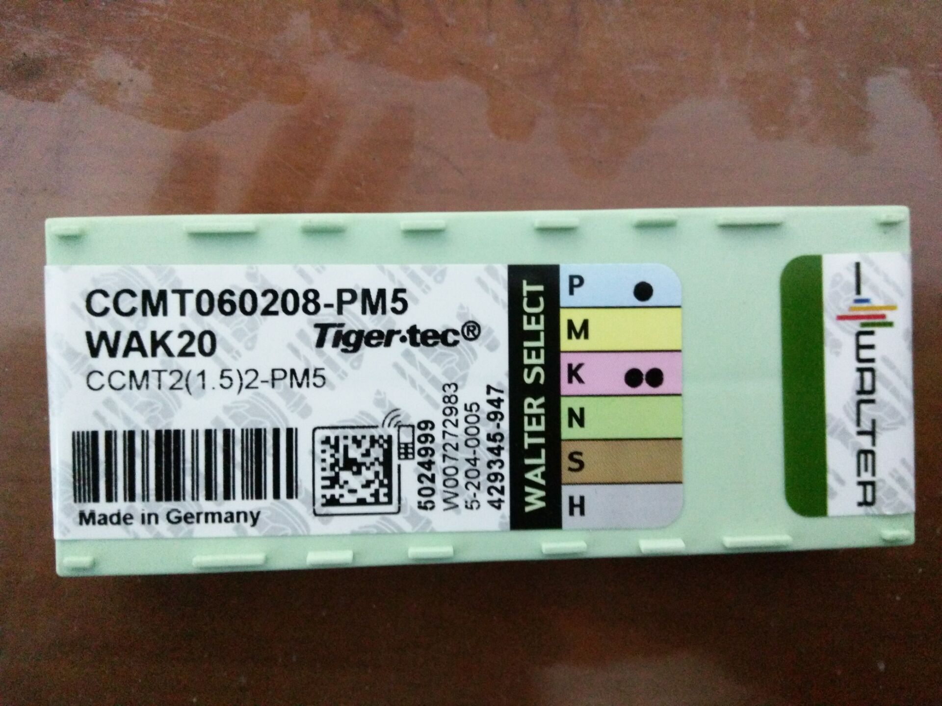 Walther CCMT060208-PM5 WAK20 boring numerical control blade for ex-RFQ