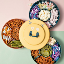  Dried fruit box grid with lid nut candy plate household living room melon seed box snacks creative personality Nordic storage box