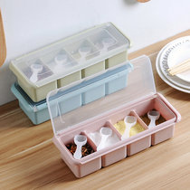 Kitchen Combined Seasoning Box Seasoning Jar Plastic Salt Tank Seasoned Containing box Suit Seasoning Box Seasoning Jar