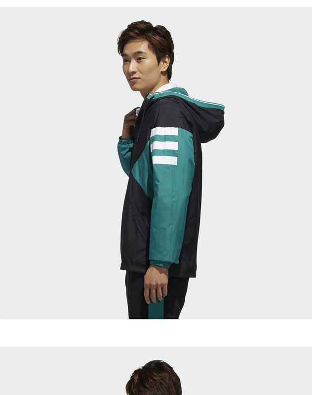 Adidas  neo 2019 mới cho nam áo khoác thể thao trùm đầu áo khoác gió DW8109 - Áo khoác thể thao / áo khoác