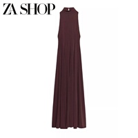 2025 new autumn women's sexy backless design halter neck slim long skirt midi dress 5063253