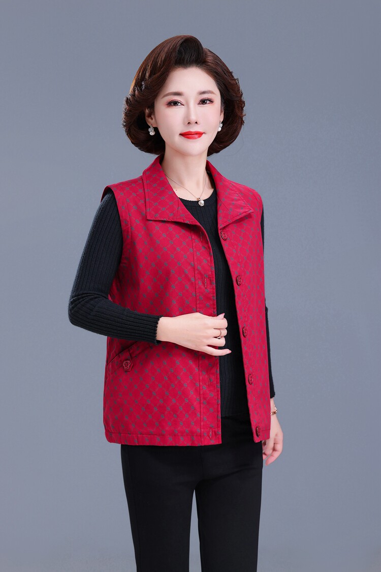 Весенняя хлопковая куртка, жилет, для среднего возраста 