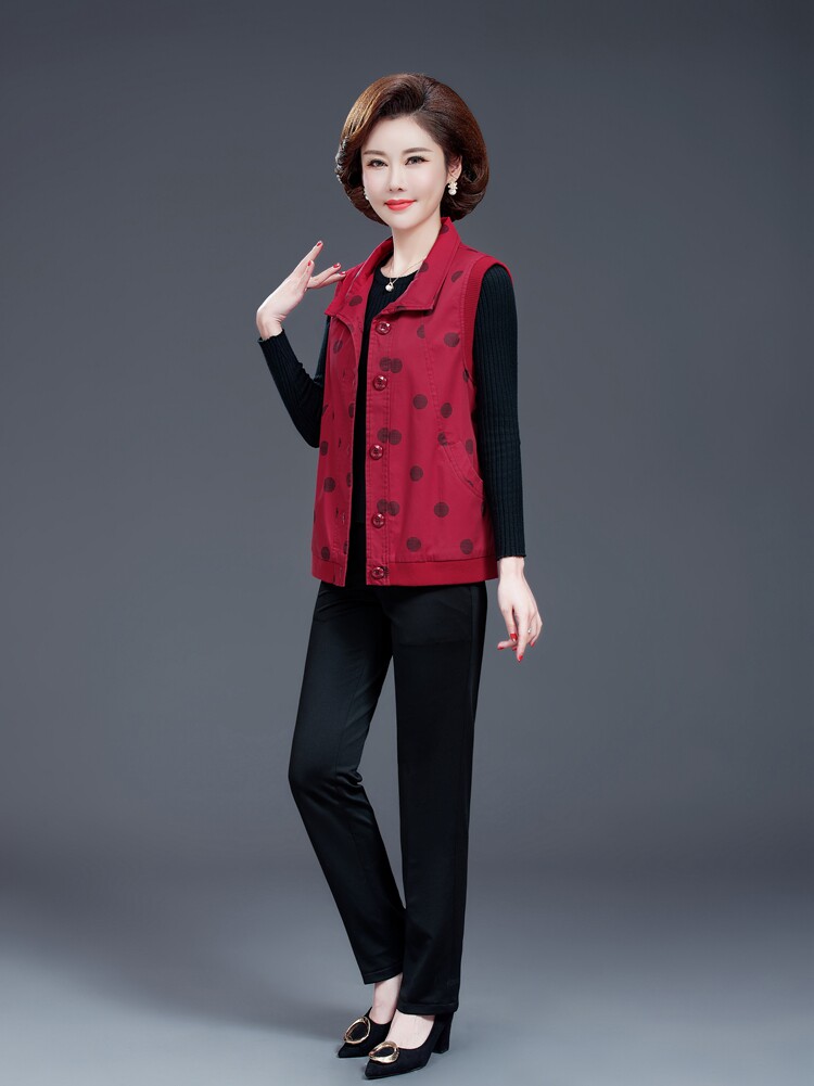 Осенний жилет, куртка, хлопковый кардиган, для среднего возраста, большой размер            