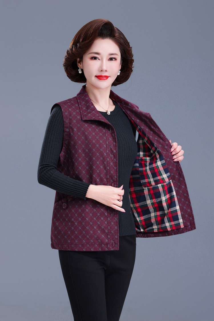 Весенняя хлопковая куртка, жилет, для среднего возраста 