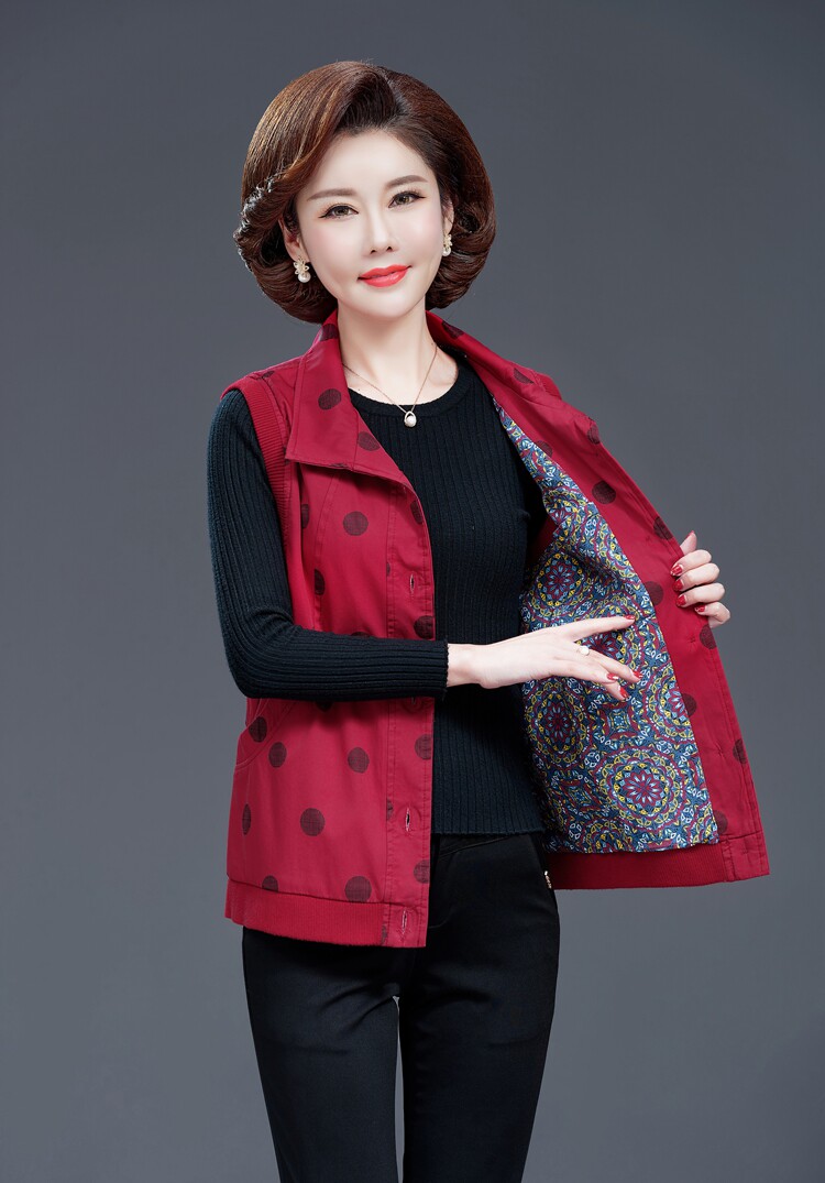 Осенний жилет, куртка, хлопковый кардиган, для среднего возраста, большой размер            