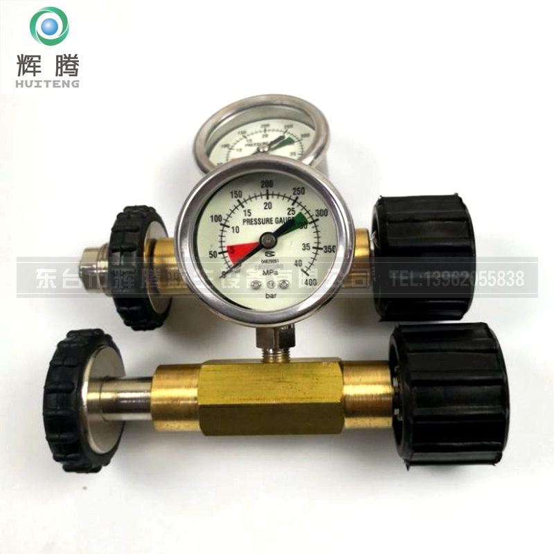 Gas cylinder pressure gauge 0-40mpa air aspirator accessories high-precision high-pressure cylinder internal and external thread pressure gauge