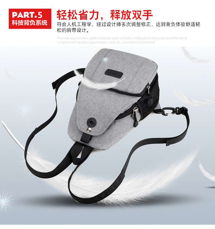 Ba lô nam nhỏ Hàn Quốc giản dị 10 inch ba túi chống nước mini mùa xuân và mùa hè đeo vai ngoài trời túi đeo vai - Ba lô cấp đi học nữ cấp 2