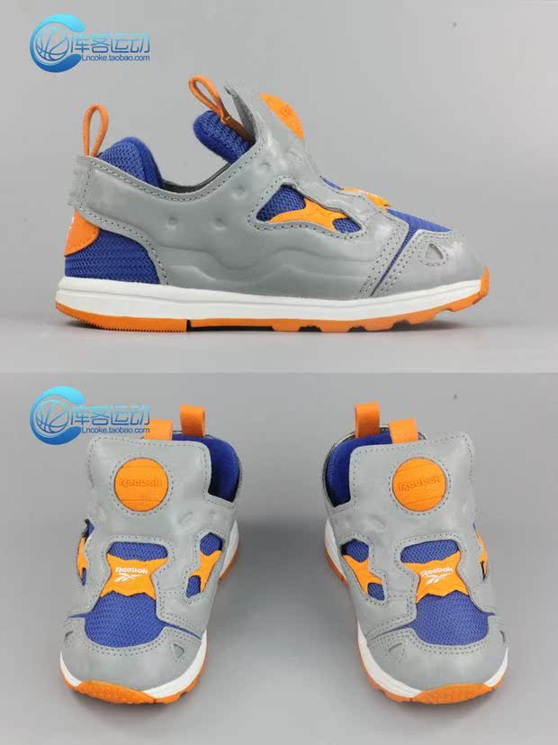 Kuike Reebok Versa Pump Grey Orange Blue Giày trẻ em M48779 V61065 V46666 - Giày dép trẻ em / Giầy trẻ giày cho bé trai