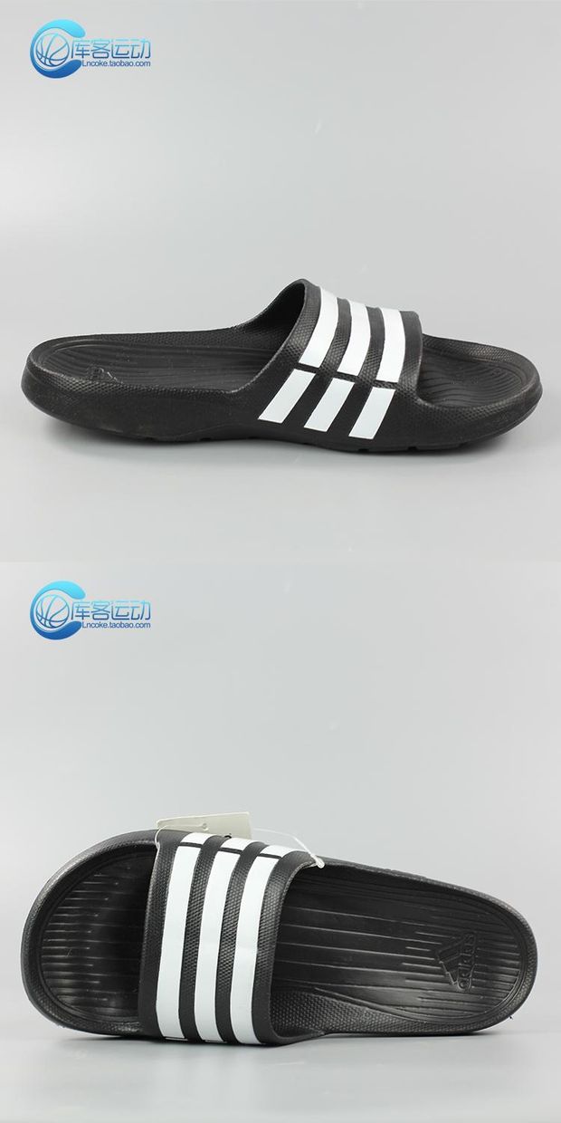 Kurdish F Adidas Giày nam và nữ Adidas Dép màu đen và trắng Dép thể thao Adi G15890 G15892 dép bitis