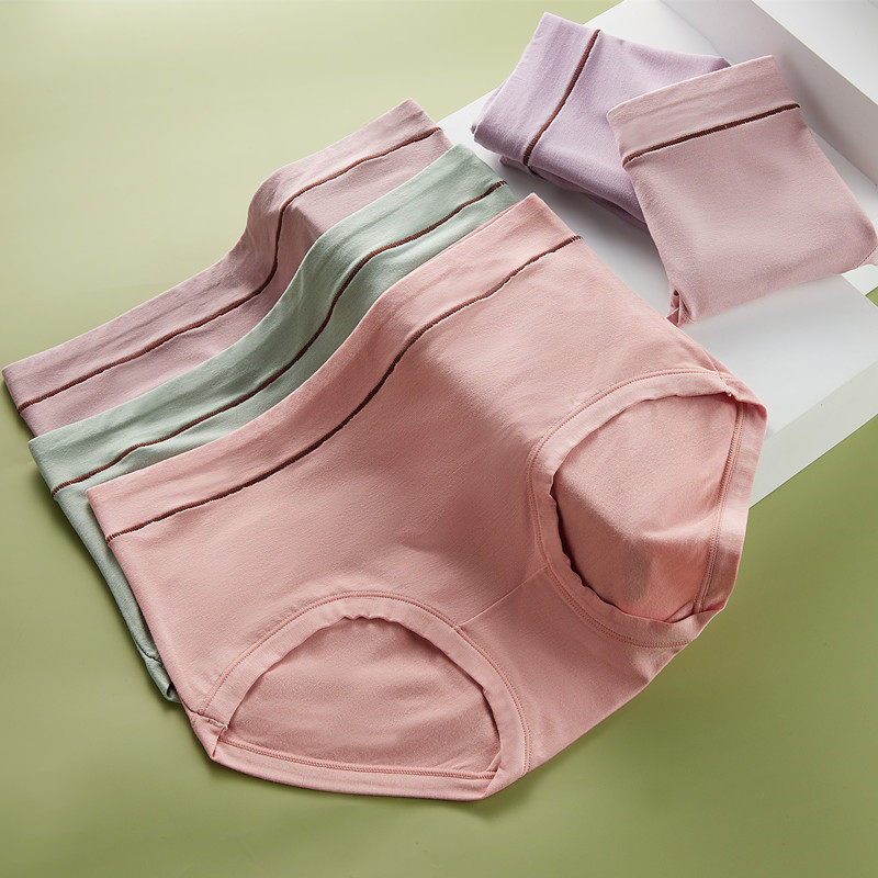 Modal bamboo fiber cotton panties women's pure cotton antibacterial mid-waist breathable mother women's large size briefs