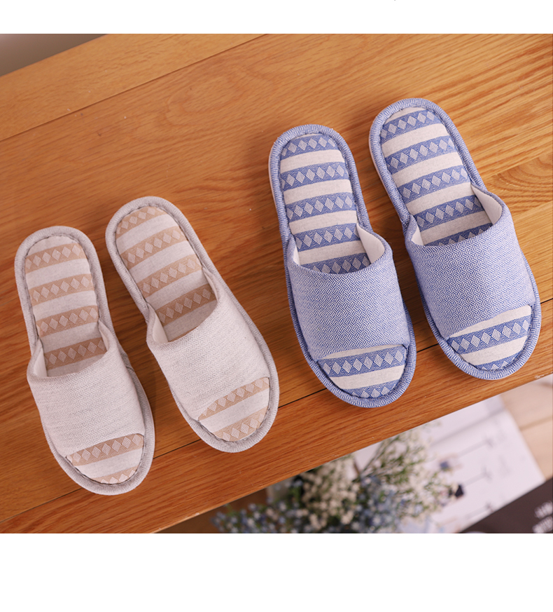 Mua một tặng một miễn phí linen dép nữ mùa hè nhà trong nhà nhà non-slip nhà mềm dưới vài người đàn ông của dép và dép đi trong nhà