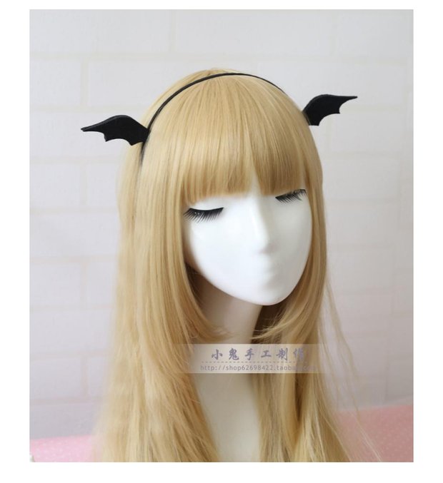 Cos Nhật Bản và Hàn Quốc chị em mềm tay làm cô gái đen tối Halloween đôi cánh quỷ nhỏ làm tóc kẹp tóc phụ kiện kẹp tóc - Phụ kiện tóc đồ cột tóc