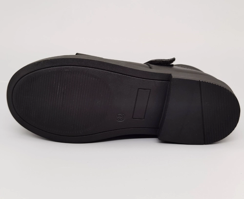 Детские туфли для черной кожи для принцессы, мягкая подошва, из натуральной кожи