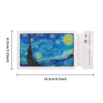 New oil painting art transparent postcard