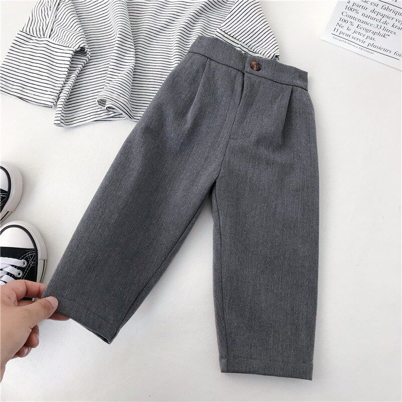 2020 spring and autumn new boys and girls Korean version all-match casual pants children baby Harun suit pants