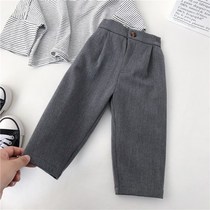 2020 Spring and Autumn new boys and girls Korean version of Joker casual pants baby Harlan suit pants