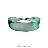 Tulle clavicle chain summer breathable choker green choker short neck decorative necklace simple soft neck strap