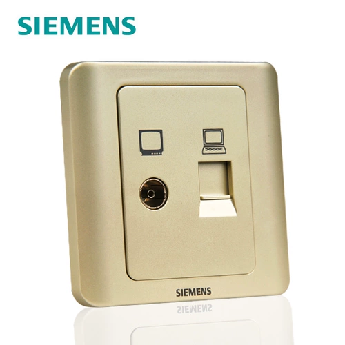Siemens TV Computer Speat Switch сетевая кабельная телевизионная панель сетевой панель закрытого телевизора 2 розетки 2