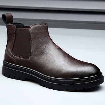 Chelsea genuine leather martin boots high top leather shoes british style