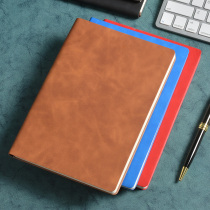 High-end business notebook a5 customized printable LOGO gift box set creative 2021 new office meeting work pu soft leather leather face notebook