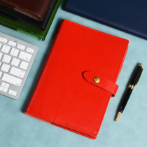 Notebook a6 small compact portable book a5 high-grade business Buckle Head layer cowhide leather leather leather face notepad mini pocket book art exquisite cute simple student diary