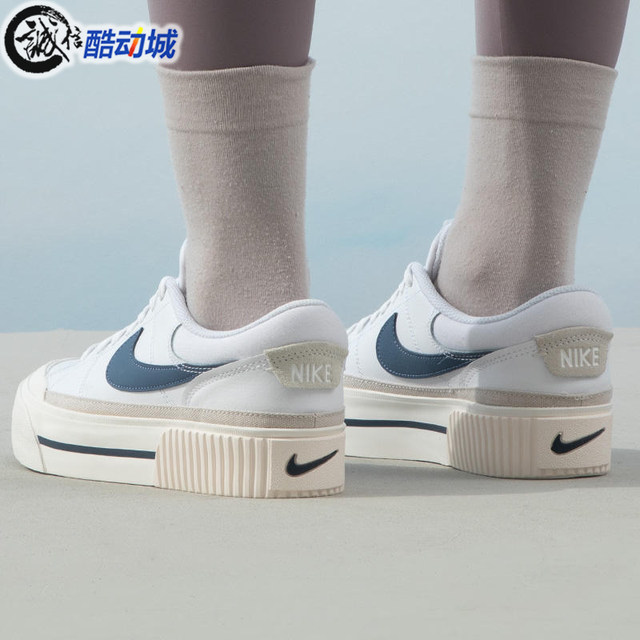 ເກີບຜູ້ຍິງ Nike 2024 spring COURT thick-soled non-slip sport and leisure low-top sneakers DM7590-104-102