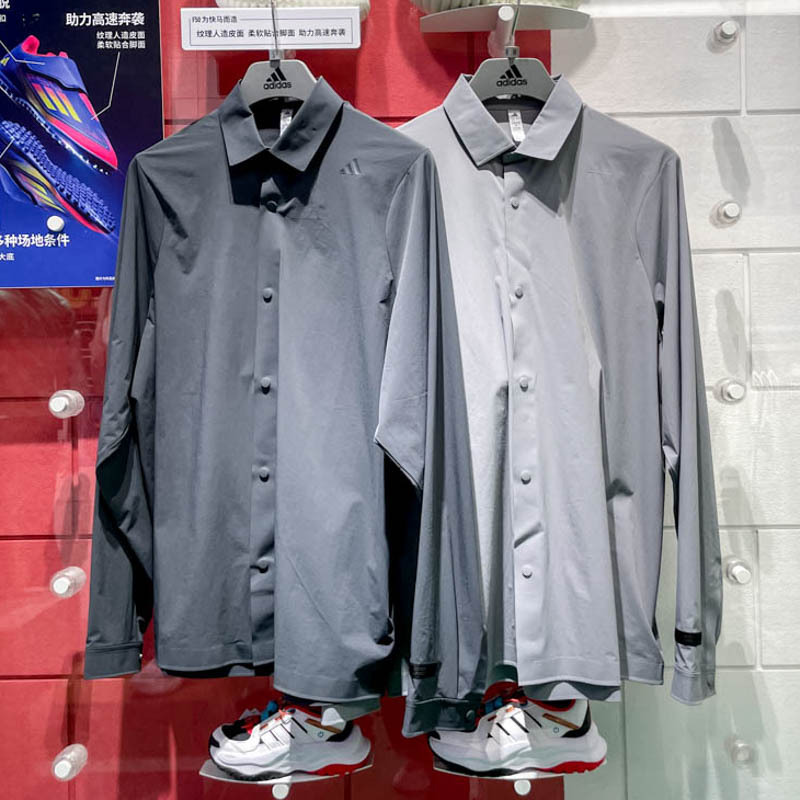 Adidas Men's 2025 Summer New Wuzong Series Loose Lapel Long Sleeve Shirt Jm0968 Jm0969