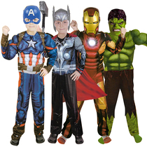 Halloween Kids Captain America Iron Man Muscle Costume Hulk Thor Muscle Outfit