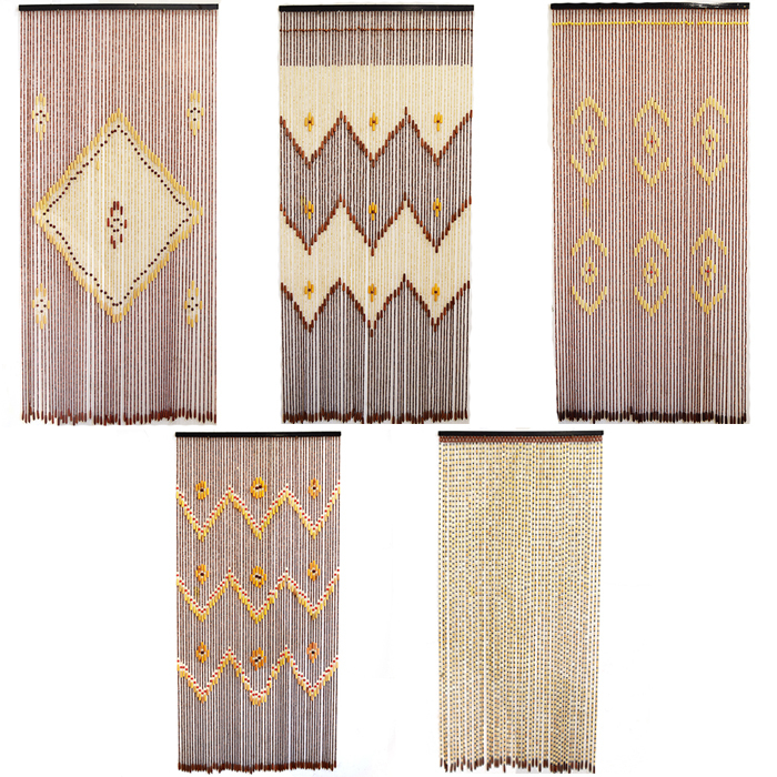 Solid Wood Bead Door Curtain for Home Use, Mosquito-Proof, Feng Shui Door Curtain, Partition, Entrance Decoration Curtain, Bedroom, Living Room, Bathroom Bead Curtain