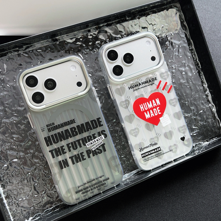 Human Made Red Heart Bold Typography iPhone Case