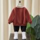 French-Style Boys' Sweatshirt, New Spring Collection, Children's Spring and Autumn Korean-Style Trendy Spring Season Round-Neck Long-Sleeve Top for Boys