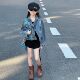 French-Style Girls' Spring Denim Jacket New Model for Older Children, Korean Version, Trendy Spring and Autumn Children's Fashionable Top