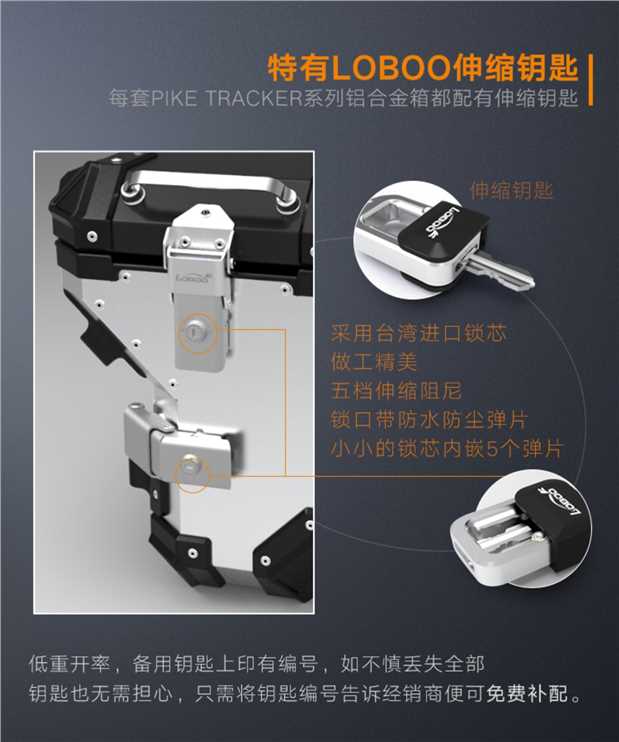 LOBOO bên hộp xe máy KTM1050ADV / KTM1090 du lịch không thấm nước bên hông hộp bên hông hộp thùng đựng đồ cho xe máy