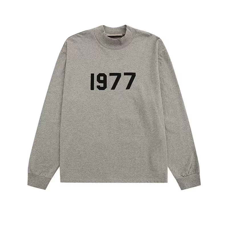 ФОГ JTYSJ ESSENTIALS High Street 1977 принтованный свободный лонгслив с круглым вырезом и рукавом длинным рукавом для мужчин