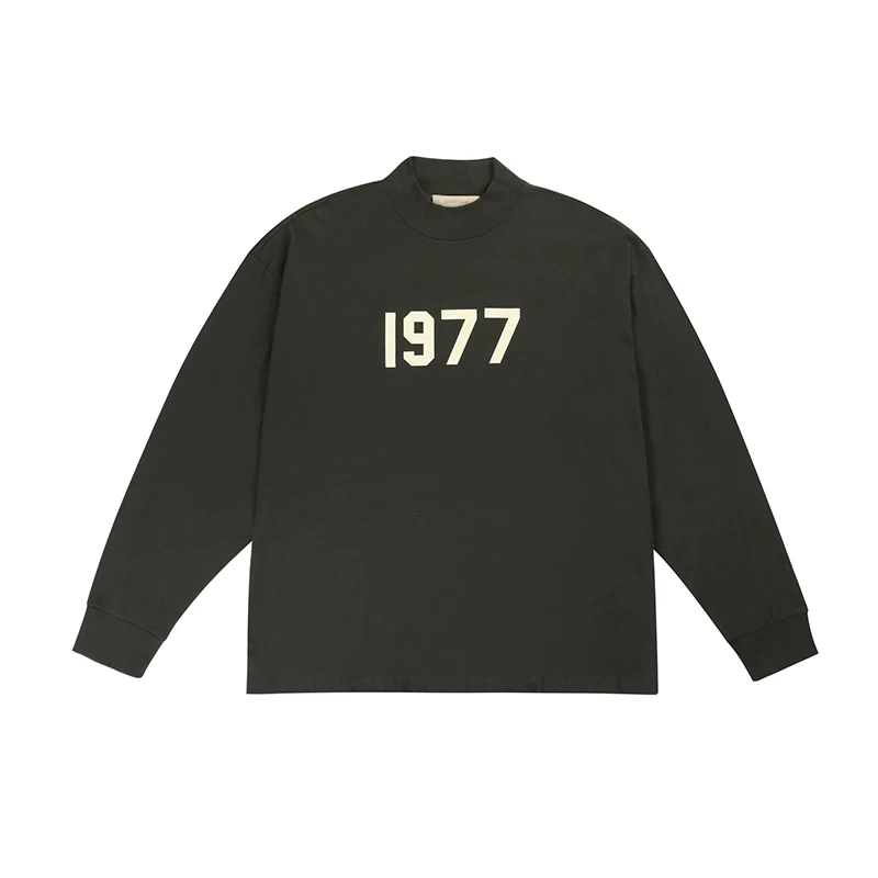 ФОГ JTYSJ ESSENTIALS High Street 1977 принтованный свободный лонгслив с круглым вырезом и рукавом длинным рукавом для мужчин
