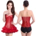 Sexy tòa án eo áo corset da corset không có dây đeo corset nữ áo nhựa 8216