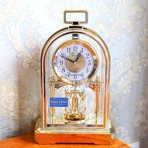 4SG744 Japanese Lisheng European living room modern fashion clock bedroom Creative mute decorative table table clock ornaments