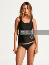 VOLCOM SURF VEST SUNSCREEN TOP SIMPLY CORE TANKINI BIKINI TOP WITH CHEST PAD
