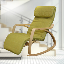 Kangbao rocking chair solid wood home recliner rocking chair balcony nap chair for the elderly free and unfettered chair Nordic indoor adult