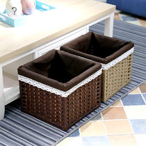 Rattan knitted sweater containing box large code book basket Basket Finishing Basket student Dormitory Containing box Toys Snack Containing Basket