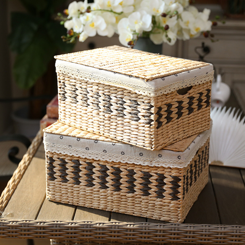 Woven Containing Box Nordic Containing Box Bag Inclusions Containing zero food basket lingerie sanitary cotton containing finishing case