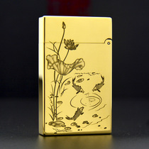 ZORRO Zorro 552 Long Sound Horpond carp Engraved Brass Piano Soundtrack Kerosene lighter Factory