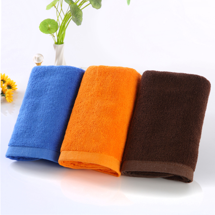 Pure Cotton Coffee-Colored, Royal Blue, and Orange Square Towels, Bath Towels, Fire Therapy Towels, Beauty Towels, Thickened Wholesale 