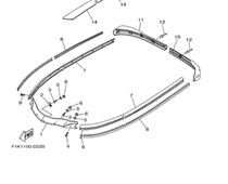 Japan Yamaha motorboat original accessories VX1800A-M Figure 17 Anti-collision component #1
