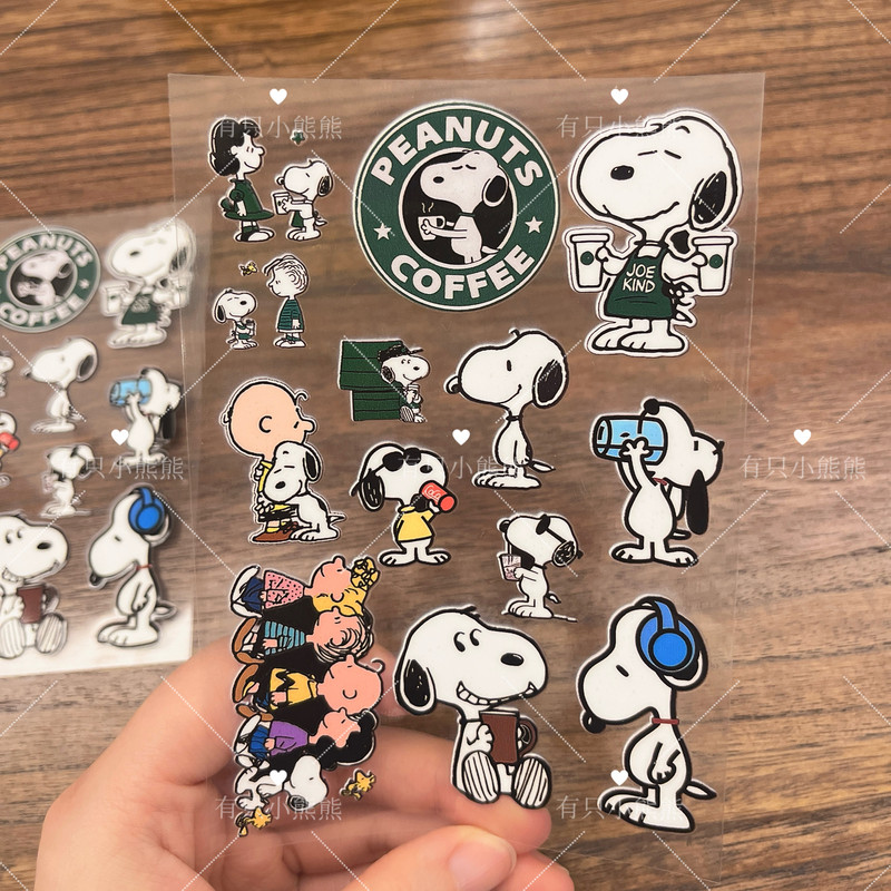 Little Red Book Snoopy Transfer Stickers, Snoopy Cartoon Stickers, Cute DIY Decorative Stickers, Cup Stickers, Toothbrush Stickers, Waterproof