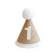 Ins Nordic linen linen birthday hat baby one-year-old hundred days party hat funny photo props small pointed hat