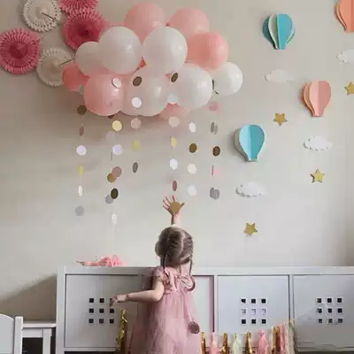 Shopping Mall Festival store classroom layout three-dimensional hot air balloon children's year old hanging decoration kindergarten early education organization dress up