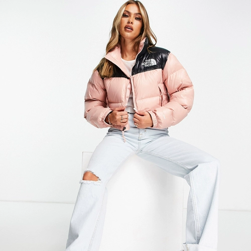 The north face, черный короткий пуховик